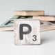 Houten deco letter P3