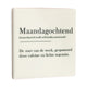 Tegeltje - Maandagochtend woordenboek