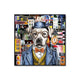 Wall Art Canvas 'Human Essence' 70x70cm - Hond, Vriendschap