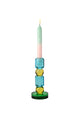 Sari - Candle Holder - Blue/Yellow/Green