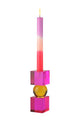 Sari - Candle Holder - Pink/Yellow