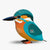 3D Model, Vogel - Ijsvogel