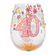 Stemless Glass - Happy 40th Birthday