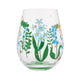 Stemless Glass - Floral Fields
