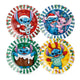 Dessertborden 4st. Stitch Christmas