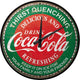 NA Wall Clock - Coca Cola, Thirst Quenching Green