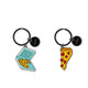 Set of 2 Key Rings - Pizza