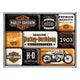 NA Magnet Set - Harley Davidson, Genuine Motorcycles Milwaukee