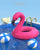 Keyring - Flamingo Pool Float