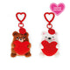 Set of 2 Keyrings Plush - Teddy Bear Love