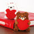 Set of 2 Keyrings Plush - Teddy Bear Love