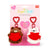 Set of 2 Keyrings Plush - Teddy Bear Love