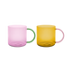 Glazen Mokken (set of 2) - 'Fred' Rose-Yellow