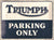 NA Tin Sign 30x40 - Triumph Parking Only