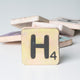 Houten deco letter H4
