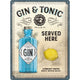 NA Tin Sign 30x40 - Gin Tonic