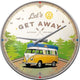 NA Wall Clock - VW Bulli Get Away