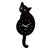 Cat Clock - Black